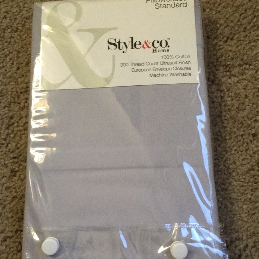 Style & Co. Home Lavender Cotton Pillowcase - Standard